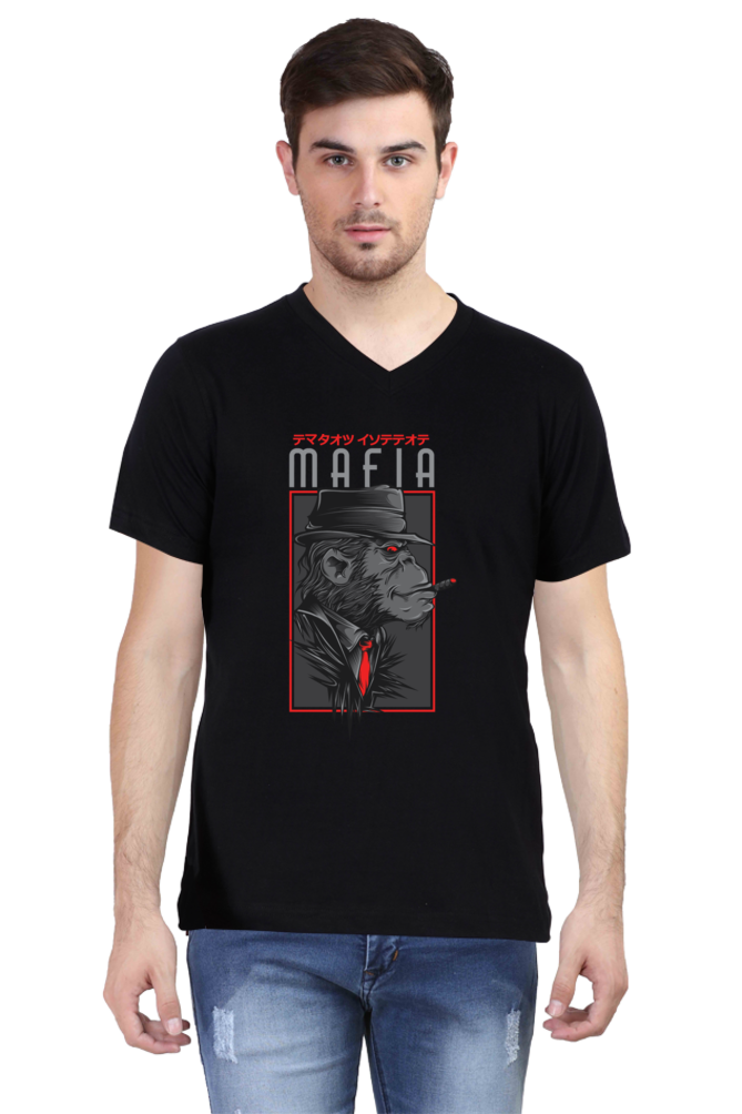 Male Vneck Half Sleeve - Mafia