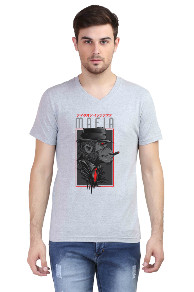 Male Vneck Half Sleeve - Mafia